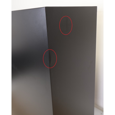Armoire Basse à Rideaux de Bureau MTI 2 Tablettes Corps et Rideaux Noir 120x105x43cm - AMR1210-NR