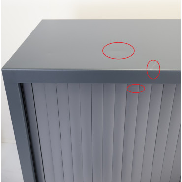 Armoire Basse à Rideaux de Bureau MTI 2 Tablettes Corps et Rideaux