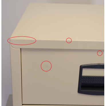 Caisson de Bureau Mobile MTI 2 Tiroirs 52x41x40cm