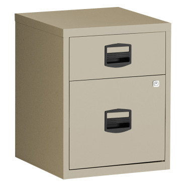 Caisson de Bureau Mobile MTI 2 Tiroirs 52x41x40cm Beige - CS2T - NEUF Déclassé