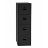Meuble Classeur Métallique 4 Tiroirs de Bureau H130xL41xP40mm Noir - PFA4F - NEUF