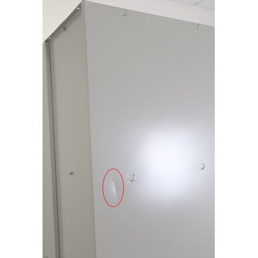 Vestiaire 12 Casiers Multicases L120xH180xP50cm Fermeture Moraillon Gris/Bleu - WK445-GB