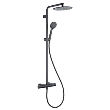 Colonne de Douche Thermostatique AQUANCE Kali Noir Mat - KALI36947