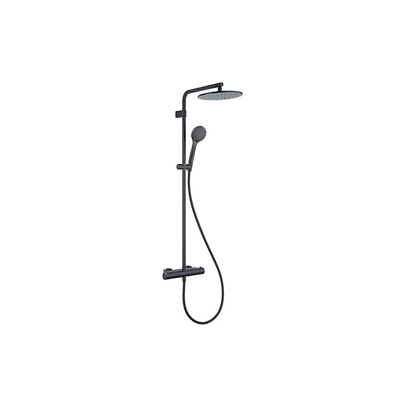 Colonne de Douche Thermostatique AQUANCE Kali Noir Mat - KALI36947