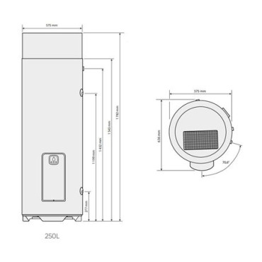 Chauffe-Eau Thermodynamique 250L ATLANTIC Egéo ACI Hybride Connecté Stable
