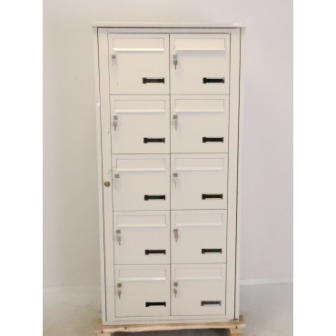Boites aux Lettres LEABOX Collective Extérieur Ivoire Sans Pieds - 2x5