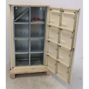 Bloc Leabox de 8 Boîtes aux Lettres Collectives Extérieur Mural Beige - 2x4