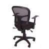 Chaise Fauteuil de Bureau MTI Ayala sur Roulettes avec Accoudoirs Noir