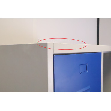 Vestiaire Biplace 4 Casiers L80xH180xP50cm Déclassé