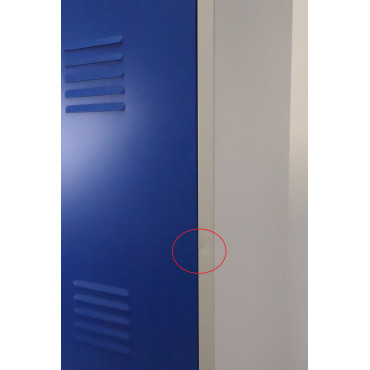 Vestiaire Biplace 4 Casiers L80xH180xP50cm Déclassé