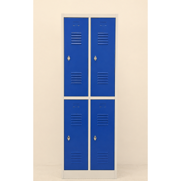 Vestiaire 4 Casiers L80xH180xP50cm Fermeture Moraillon - NT-BI-4X
