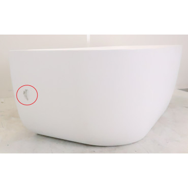Baignoire Semi-Îlot Curve TOTS Blanc Mat 170cm Impact Tablier