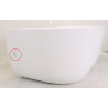 Baignoire Semi-Îlot Curve TOTS Blanc Mat 170cm Impact Tablier