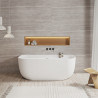 Baignoire Semi-Îlot Curve TOTS Blanc Mat 170cm Impact Tablier Extérieur Gauche - 574C - NEUVE