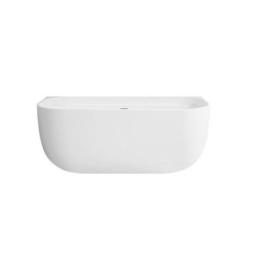 Baignoire Semi-Îlot Curve TOTS Blanc Mat 170cm Impact Tablier Extérieur Gauche - 574C - NEUVE Déclassée