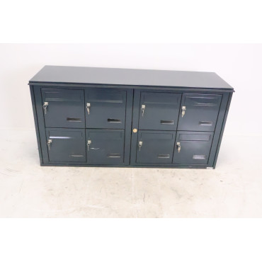 Bloc de 8 Boîtes aux Lettres LEABOX Collectives Extérieur Sans Pieds Gris Anthracite - 4x2