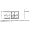 Bloc de 8 Boîtes aux Lettres LEABOX Collectives Extérieur Sans Pieds Gris Anthracite - 4x2 - NEUF