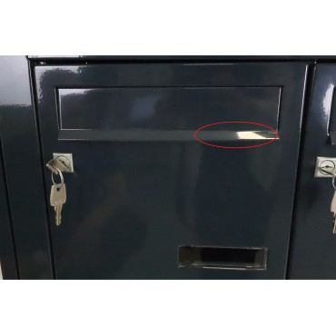 Bloc de 9 Boites aux Lettres LEABOX Collective Extérieur Gris Sans Pieds - 3x3 - NEUF Déclassé