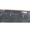 Bloc de 9 Boites aux Lettres LEABOX Collective Extérieur Gris Sans Pieds - 3x3 - NEUF