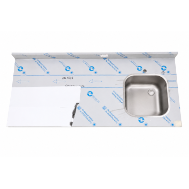 Table Plonge INOX E INOX 1 Bac Cuve 40x40x25cm 1600x700mm - 1478
