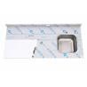 Table Plonge INOX E INOX 1 Bac Cuve 40x40x25cm 1600x700mm - 1478