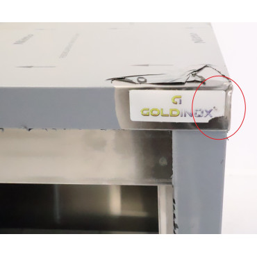 Meuble Bas Inox GOLDINOX 2 Portes Coulissantes sur Roulettes