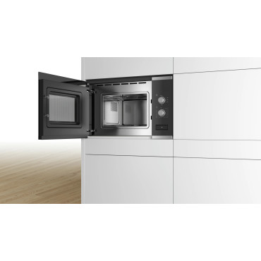 Micro-Ondes Encastrable 20L BOSCH Série 4 800W Nettoyage Hydrolyse Noir - BFL520MS0