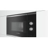 Micro-Ondes Encastrable 20L BOSCH Série 4 800W Nettoyage Hydrolyse Noir - BFL520MS0 - NEUF