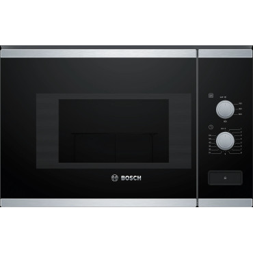 Micro-Ondes Encastrable 20L BOSCH Série 4 800W Nettoyage Hydrolyse Noir - BFL520MS0 - NEUF Déclassé
