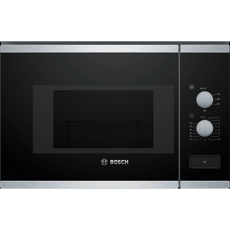 Micro-Ondes Encastrable 20L BOSCH Série 4 800W Nettoyage Hydrolyse Noir - BFL520MS0 - NEUF Déclassé