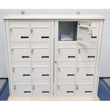 Bloc de 16 Boîtes aux Lettres LEABOX Collective Extérieur Beige