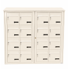 Bloc de 16 Boîtes aux Lettres LEABOX Collective Extérieur Beige Sans Pieds - 4x4