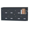 Bloc de 8 Boîtes aux Lettres LEABOX Collectives Extérieur Sans Pieds Gris Anthracite - 4x2