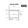 Table GOLDINOX Premium L1400mm P700mm H850mm