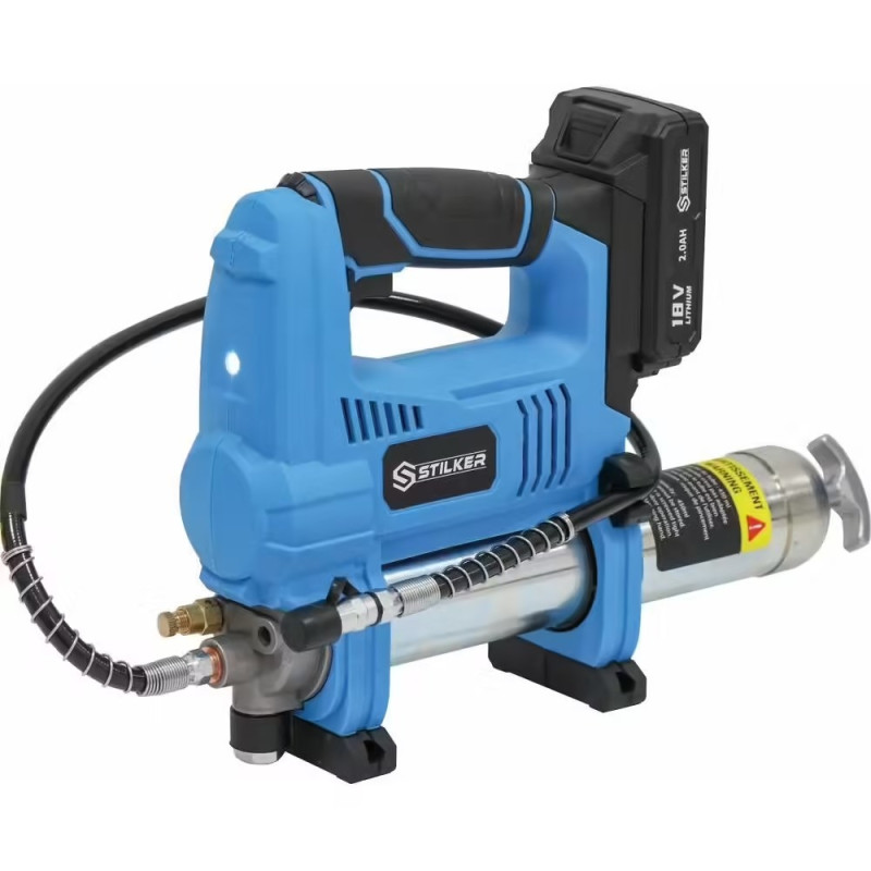 Pompe à Graisse 18V STILKER 690 Bar Batterie Li-ion 2Ah Chargeur - 56850 - NEUVE Déclassée