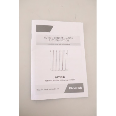 Radiateur Électrique à Inertie Fluide 1000W H583xL490mm NOIROT Optiflo - N212113 - NEUF Déclassé