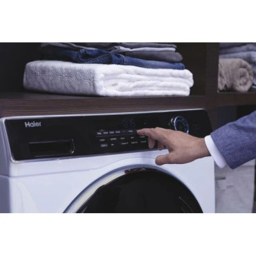 Lave-Linge Hublot 15kg HAIER SuperDrum Série 7 1400tr/min Blanc et Noir - HW150-BP14986E