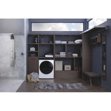 Lave-Linge Hublot 15kg HAIER SuperDrum Série 7 1400tr/min Blanc et Noir