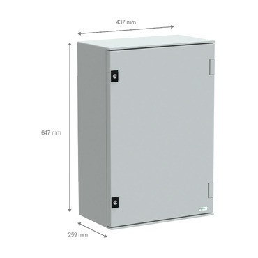 Armoire Électrique Murale Acier SCHNEIDER PanelSet PLM 1 Porte 647x436x250mm - NSYPLM64PG