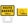 Panneau ROUTE BARRÉE Distance Réglable KELIAS KC1 800x600mm sur Pied - RBKC1