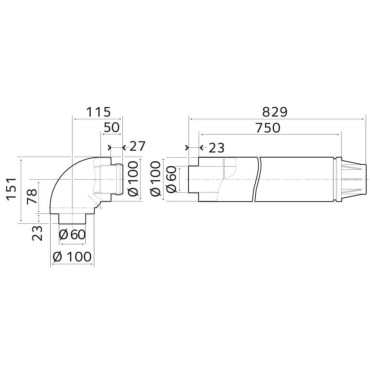 Kit Ventouse ARISTON pour Chaudière à Condensation - 3318635