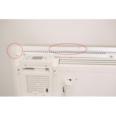 Radiateur Électrique à Inertie Fonte 2000W H600xL1170mm INTUIS Chamane Horizontal Blanc