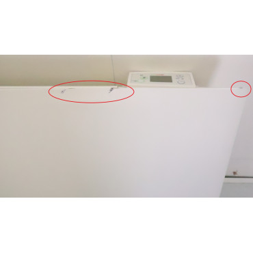 Radiateur Électrique à Inertie Fonte 2000W H600xL1170mm INTUIS Chamane Horizontal Blanc - M119117 - NEUF Déclassé