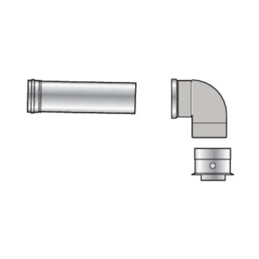 Kit de Raccordement 3CEP DE DIETRICH DY921 Ø80/125mm pour Chaudière sur Conduit Collectif - 100020019