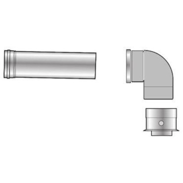 Kit de Raccordement 3CEP DE DIETRICH DY887 Ø80/125mm pour Chaudière sur Conduit Collectif - 100014000