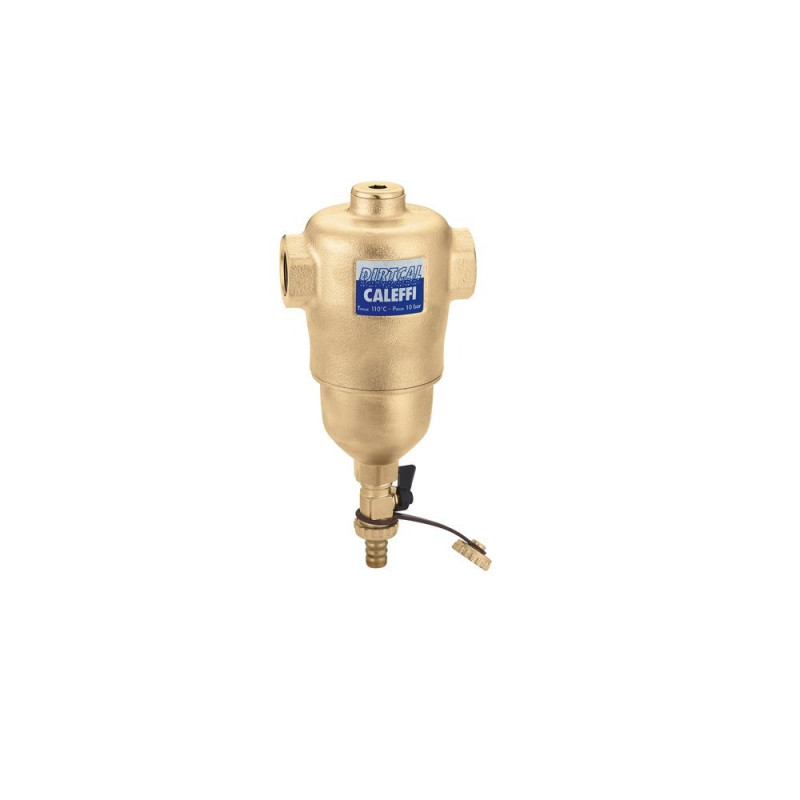 Séparateur de Boue Laiton CALEFFI Dirtcal Filetés Femelles 1'' avec Vanne de Vidange - 546206