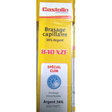 Baguettes à braser Argent 34% CASTOLLIN 840 XZF 2002F 200g Ø2mm L500mm - ESC750545