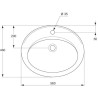 Vasque à Encastrer L560xP460mm PORCHER Ulysse