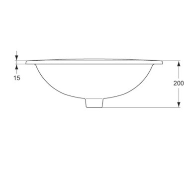 Vasque à Encastrer L560xP460mm PORCHER Ulysse 2 en Porcelaine Blanc - P144301