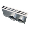 Diffuseur Linéaire Blanc 2 Fentes  ATLANTIC Dfa-2f 900B L90cm avec Déflecteurs Sectorisés et Plénum Monté - 528284